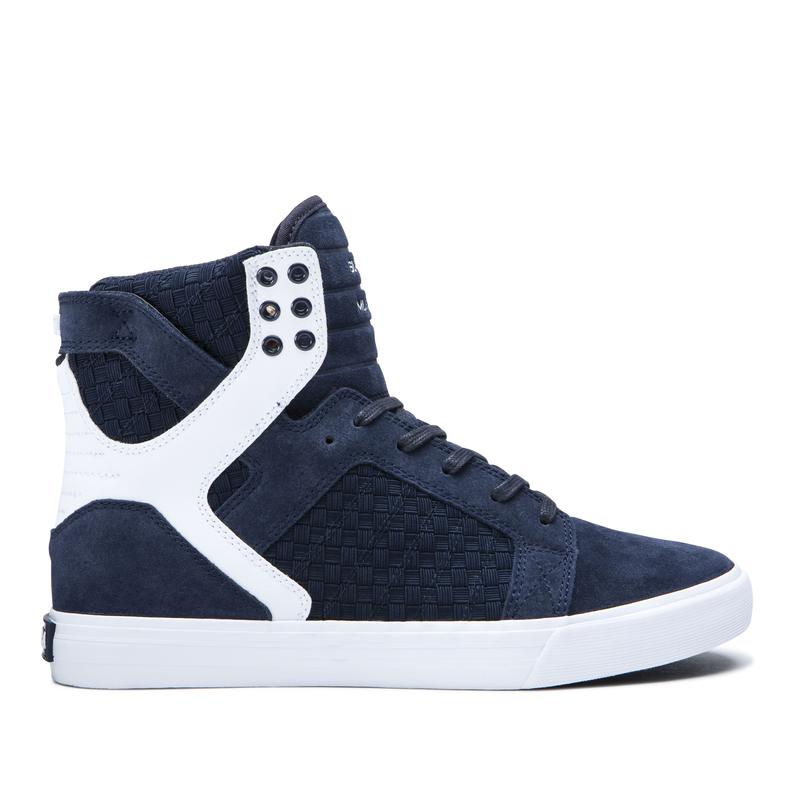 Zapatillas Altas Supra Argentina Hombre - SKYTOP Azul Marino / Blancas (NSYJQ-1592)